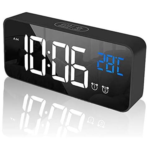 Reloj Despertador Digital tronisky con Espejo Pantalla Cover