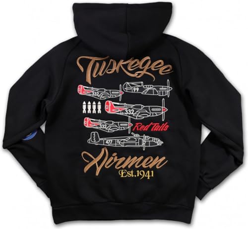 Big Boy Tuskegee Airmen S4 Pullover Mens Hoodie [Black] - ID#39380-15-225-0-03