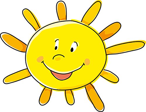 LeoStickers® - Sole sorridente, farfalla