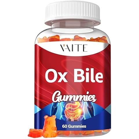 VAITE Ox Bile Supplement Gummies – 500mg for Support Gallbladder & Gut Health – Vegan, Gluten-Free, Non-GMO Supplements – Supports Nutrient Absorption & Digestive Function – 60 Chews Cover
