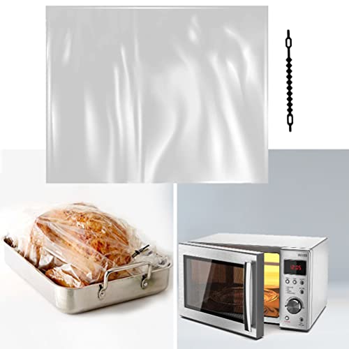 Sacos para forno de peru sacos para cozinhar no forno para frango, carne e presunto, frutos do mar,