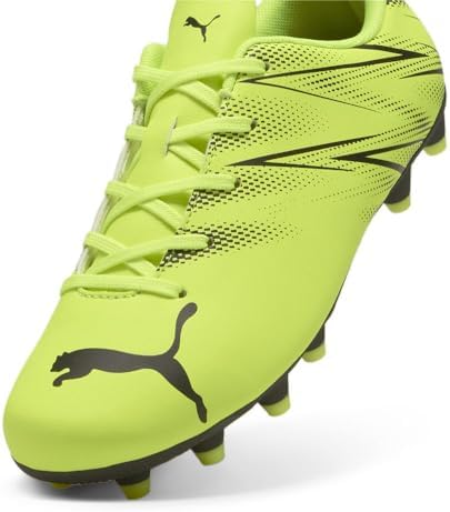 PUMA Attacanto Firm Artificial Ground Sneaker, Electric Lime Black, 4 US Unisex Big Kid | Image 1