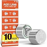 AG5 LR754 Battery 10 Pack 1.55V Button Cell – LR750, LR754W, 393, SR754, 193, 546, RW28 Compatible – Long Life Watch Batteries for Watches, Toys, Calculators, Laser Pointers & Electronics