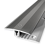 COULEUR: aspect inox PROVISTON  Barre de seuil de rattrapage parquet  Largeur 44 mm  Épaisseur parquet 7-18 mm  Longueur 1000 mm  Profilé de rattrapage en alu  Aspect inox  1 pièce