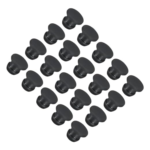 QUARKZMAN 20 Stück Gummistopfen 8mm Silikon-Lochstopfen Wasserdicht Verschlussstopfen Silikonstopfen Stopper Steckdichtstopfen Flach Abdeckkappen für Rohrleitungen Flaschen Labor, Schwarz