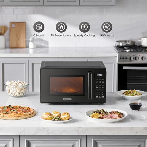 BLACK+DECKER Countertop Microwave Oven, 0.9 Cu.Ft,900W,Child Safety,Black - Image 4
