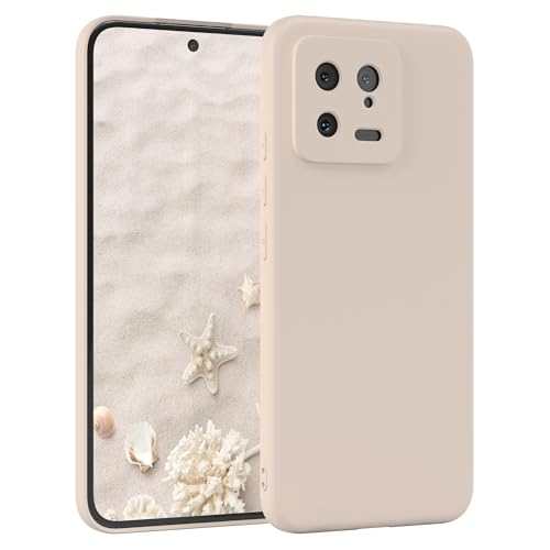 EAZY CASE - Silikonhülle für Xiaomi 13 Hülle Silikon Case Beige weich stoßfeste Handyhülle Schutzhülle mit Kameraschutz ...