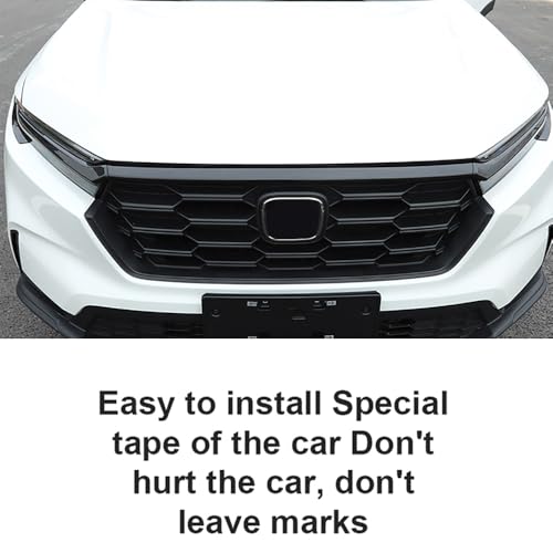 Image of Car Accessories Exterior Front Bumper Engine Lid Grill Grille cover Trim Compatible with Honda CR-V CRV 2023 2024 2025 2026 (Glossy Black) 3PCS ABS