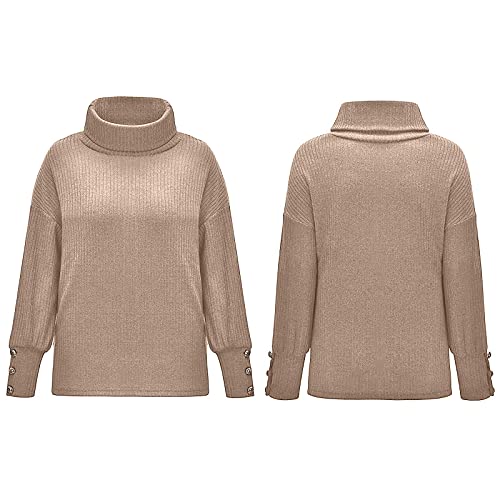 High Neck Sweater Shirts for Women Winter Fall Long Sleeve Thin Crochet Knit Tops Shirt Blouses Women 20253