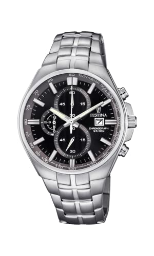 Festina Uhr Für Herren F6862/4 Timeless Chronograph Silber Edelstahl Case SilberEdelstahl Band