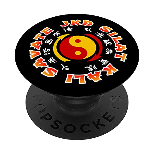 JKD KALI SILAT SAVATE PopSockets Swappable PopGrip, Black