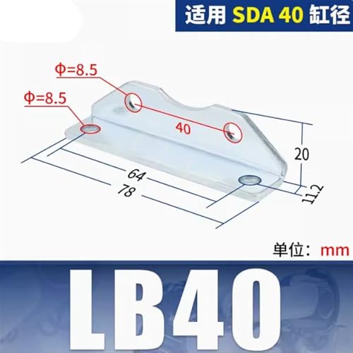 Support pneumatique LB robuste pour alignement de vérin SC SDA - 3