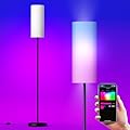PARTPHONER Floor Lamps for Living Room with Matter Smart LED Light Bulb Work with Google Home/Alexa/Apple Home/SmartThings/Siri, Modern Standing Lamp Color Changing Light Bulb, Smart Home Integration