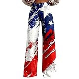 Pantalones Lino Mujer Verano Pantalon Deportivo Mujer Elastico Pantalones Rectos con Cordón Yoga Pantalones con Bolsillos Suelta Cómodo Pantalones