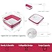 GIMWA Collapsible Wash Basin for Baby Bottles - 2.4 Gallons Portable Dish Basin for RV Camping Sink, Space-Saving Dish Tub For Bottle Washing (Viva Magenta)