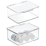 VERSATILIDAD: Las cajas con tapa no solo son ideales para el baño, sino que también se pueden utilizar en la cocina, en los armarios o en el trastero para todo tipo de objetos.