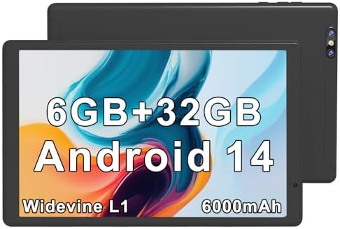 Tibuta Android Tablets,10 inch Tablet with Protective Case, Quad Core Processor, 6GB RAM 32GB ROM, 5.0MP Front+8.0MP Rear Camera, 6000mah Bluetooth Tablets,Wi-Fi Tablet