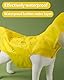 HSIXHAF Regenjacke Haustier Regenmantel mit Kapuze, Einstellbare Hunderegenmantel, Hundemantel Wasserdicht, Reflektierend Regencape, Regenjacken für Klein Hunde,Teddy, Dackel, S, Gelb