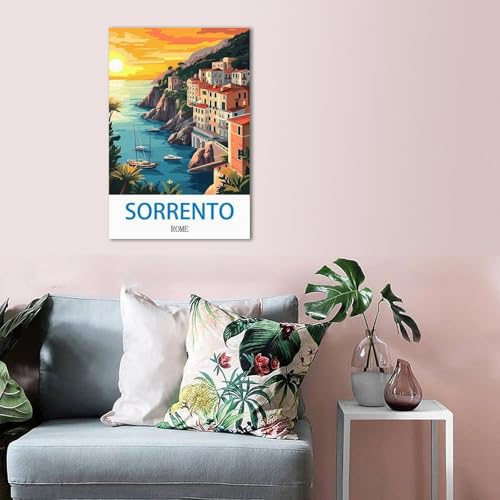 Affiche vintage Italie Rome Sorrento impression haute qualité