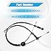 NLQR Transmission Manual Shifter Cables Fit for Honda Accord/Accord Euro-R/TSX 2001-2008 K24 5 or 6 Speed Transmission, Replace 54100-SDA-A01 54310-SDA-L02