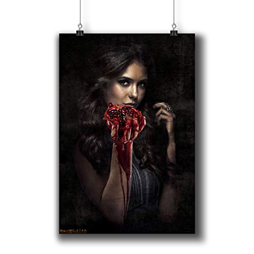 The Vampire Diaries TV Series Poster Small Prints 058-006 Elena Gilbert Nina Dobrev,Wall Art Decor for Dorm Bedroom Living Room (A3|11x17inch|29x42cm)