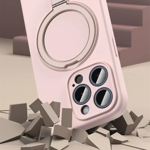 Coque silicone iPhone 15 Pro support invisible chargeur Magsafe