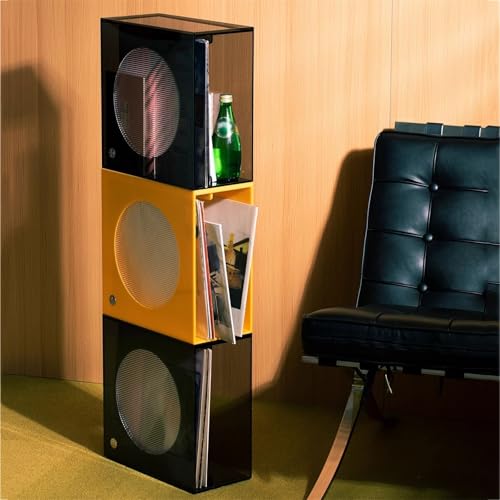 Caja de Vinilos para Evitar Daños: Almacenamiento de CD Acrílico Amarillo 6