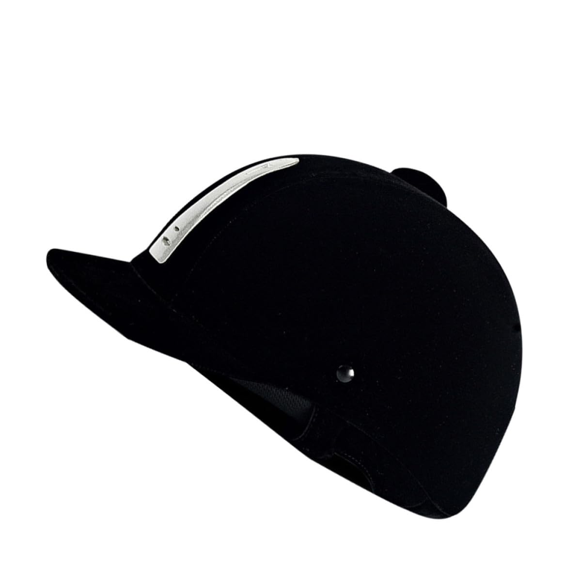 Casco da Equitazione Nero in Abs Rivestimento in Velluto Traspirante e Protettivo, Design Elegante per Uso Outdoor e Gare di Equitazione