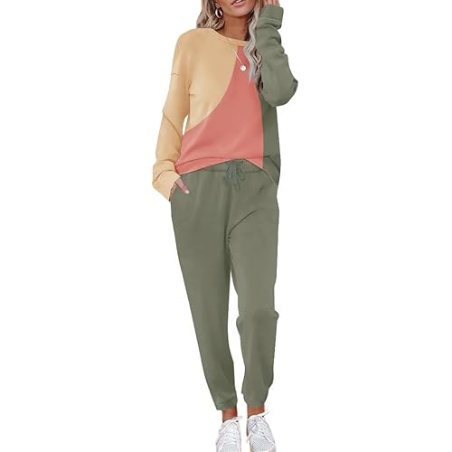 ETCYY NEW Lounge Sets for Women Two Piece Outfits Sweatsuits Sets Long Pant Loungewear Workout Athletic Tracksuits