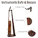 Musbeat Guitar Stand, Acoustic Guitar Stand Floor, Black Walnut Wood Guitar Stand, Single Guitar Holder Stand for Electric Guitar, Banjo, Mandolin, Hanging Guitar Stands for Home Decor Studio Display