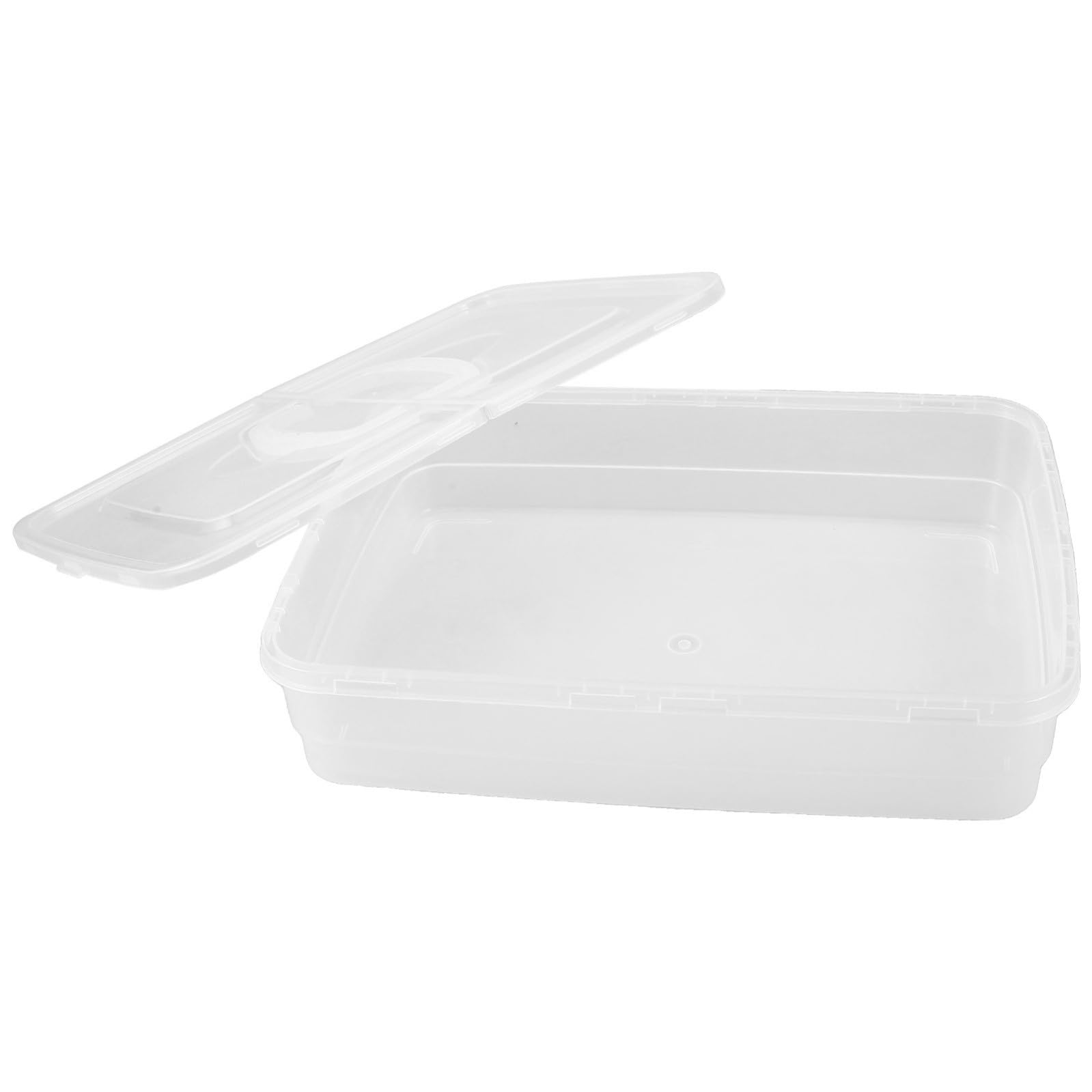 Abaodam Contenitore per Lievitazione Pizza con Coperchio e Maniglia Scatola Impasto Stackable per Forno Microonde