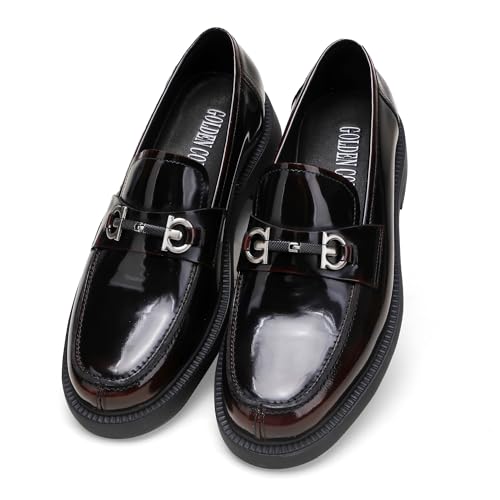 Image of Premium Mens Leather Dress Shoes, Classic Formal Alligator Printed Business Loafer Handmade Buckle Party Wedding Penny Shoes Father's Day Shoe for Men, Black