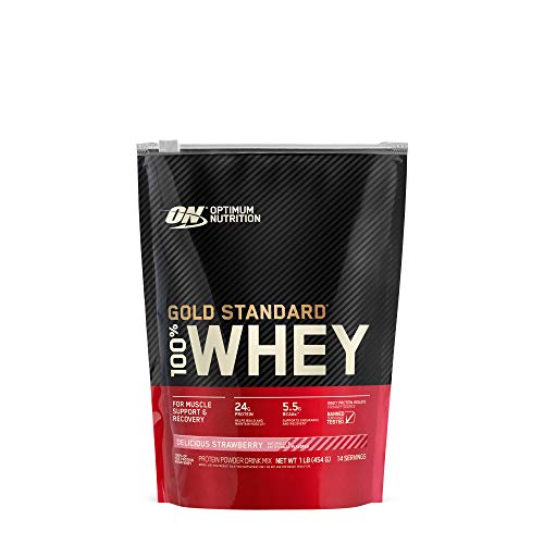 Optimum Nutrition Gold Standard 100% Whey Protein Powder Strawberry - Strawberry flavor protein powder by Optimum Nutrition