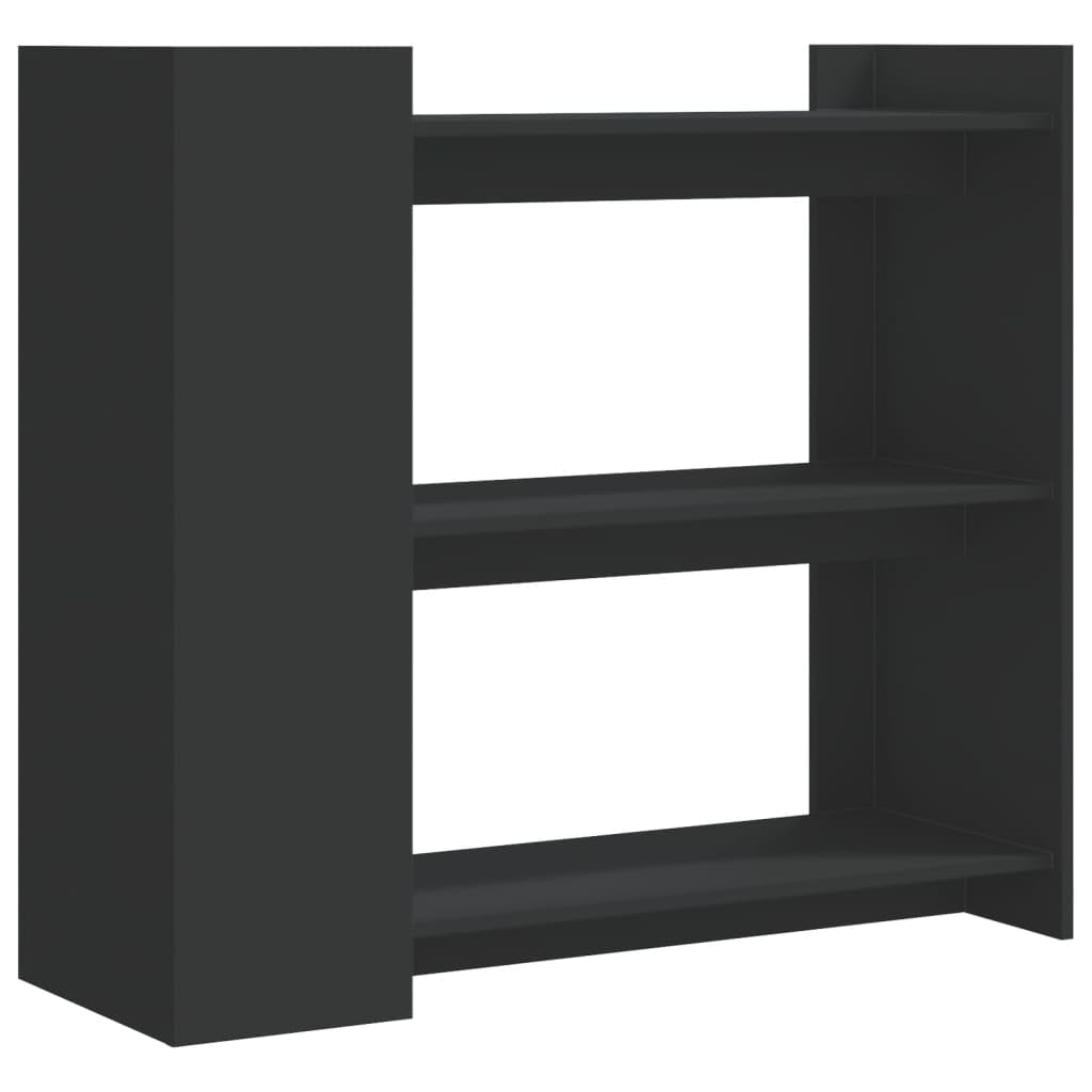 Mesa consola clásica negra de madera multicapa 100 x 35 x 90 cm con estantes, mueble de almacenamiento resistente a la humedad para salón, amplio espacio de exposición