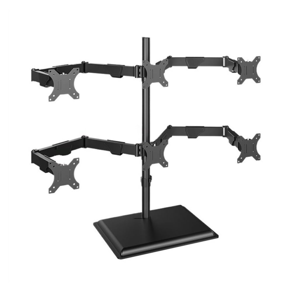 SaryEdge Height - Adjustable Monitor Stand Arm 6 Monitor Mount Desk Stand, Height Adjustable Steel Monitor Stand with Full Articulation Mount Arm for Most 17-3,