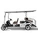 6 Passenger Electric Golf Cart with 60V Maintenance-Free Battery, 80KM Driving Range, 3.5KW Electric Motor, Hydraulic Brakes, 700KG Load Capacity, 3-Row UTV, Resort & Campus Utility Vehicle, Brown