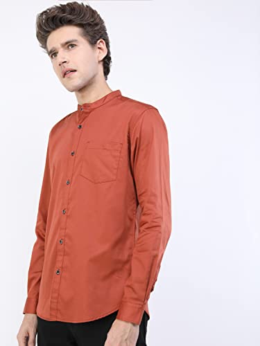 Image of KETCH Men Slim Fit Solid Full Sleeve Shirt