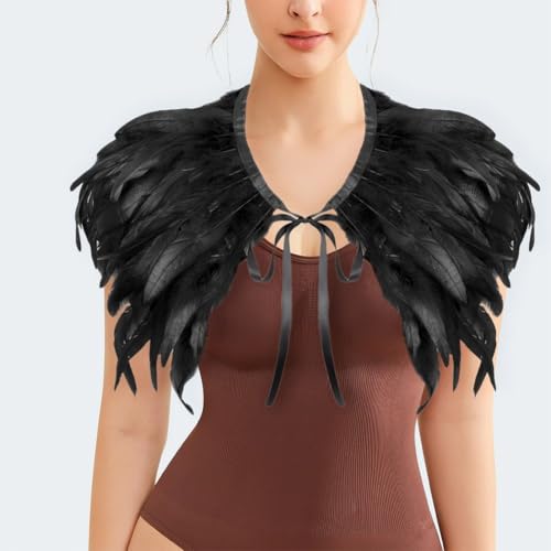 Accessoires de costume soirée et cape en plumes sans perte de volume - 8