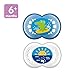 MAM Original Baby Pacifier, Nipple Shape Helps Promote Healthy Oral Development, Sterilizer Case, 2 Pack, 6-16 Months, Crystal/Boy
