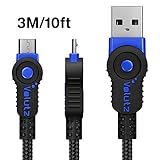 Langlebig: Geflochten mit ballistischem Nylon-Außenmaterial und DualHousing-Technologie, halten Volutz ArmorCord Micro USB-Kabel bis zu 5-mal länger als alle OEM Micro USB-Kabel, mit einer bestätigten Biegetoleranz von 50.000