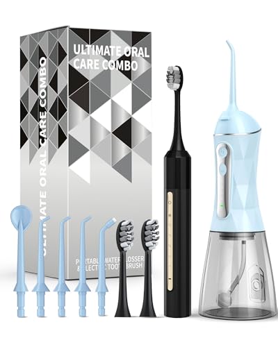 Lumivoid Water Flosser and Electric Toothbrush Combo,2-1 Oral Clean Kit, 5-Speed Sonic Electric Toothbrush & 4-Speed Portable Water Flosser to Clean Teeth and Protect Gum Health, IPX7 - image 1