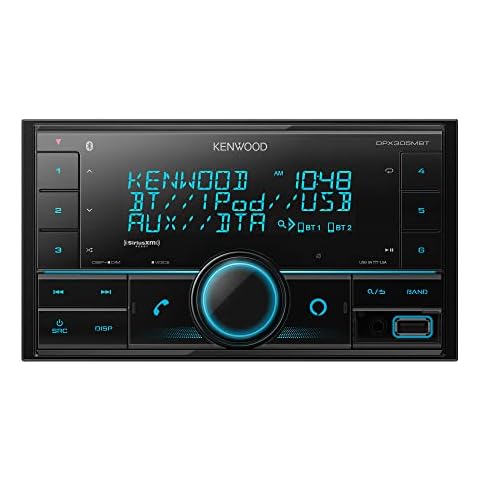 Kenwood DPX305MBT Double DIN in-Dash Digital Media Receiver with Bluetooth (Does not Play CDs) | Mechless Car Stereo Receiver | Amazon Alexa Ready - Black Cover