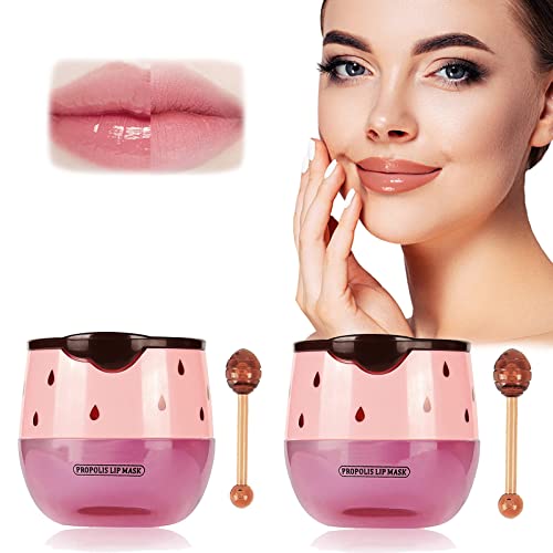 Bee Balm Lip Balm Honey Pot, My Bee Balm Propolis Lip Balm, Honey Lip Mask, Nourishing Moisturizing Lip Balm Sleeping Lip Mask Hydrating & Prevention Dry And Cracked Lip Scrubs Exfoliator #TOP2
