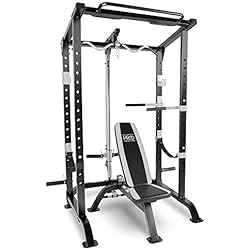 Gimnasio Multifuncional Marcy Marcy Pro - Jaula completa y banco de pesas para gimnasio en casa