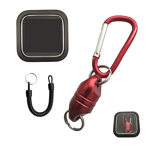 MUTUACTOR 1 porte-clés magnétique à dégagement rapide porte-clés détachable avec un aimant puissant de 3,6 kg à séparer le porte-clés avec corde et boucle (couleur:rouge) … Cover
