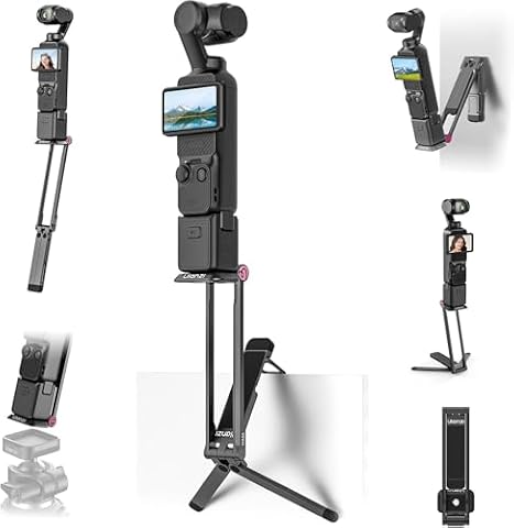 ULANZI MA66 Statyw fotograficzny kompatybilny z DJI OSMO Pocket 3 4, szybkozłączka do kamery z mocowaniem 1/4 cala, składany magnetyczny kij do selfie Uka i Arca-Swiss, stojak Mantis Hook