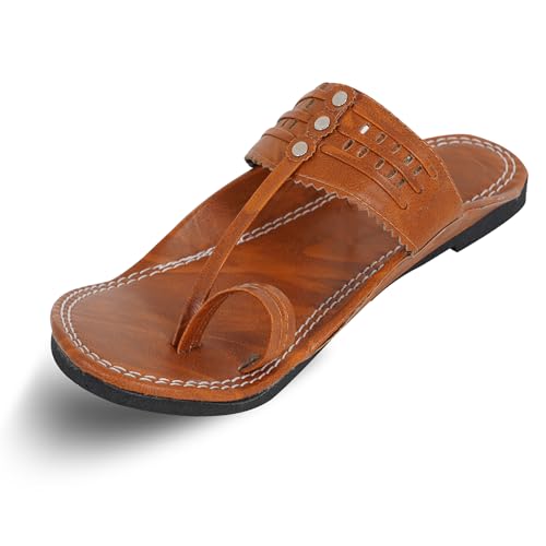 Image of DFR Ethnic Sandals For Boys Men, Comfortable Men's Rajasthani Slipper Chappals