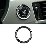 WINKA Car Engine Start Stop Button Ring Cover Compatible with BMW 3 Series E90 328i 325i 330i Car Engine Ignition Ring for E92 E93 320i 335i Ignition Push Start Stop Key Ring Decorative Sticker