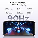 DOOGEE Blade 20 Rugged Smartphone Android 15 Rugged Phone 10300mAh Big Battery 6.6" 90Hz HD+ IPS Display 20GB RAM+128GB ROM 16MP AI Camera Triple Card Slot SIM-Free & Unlocked Mobile Phone - Black - Image 4