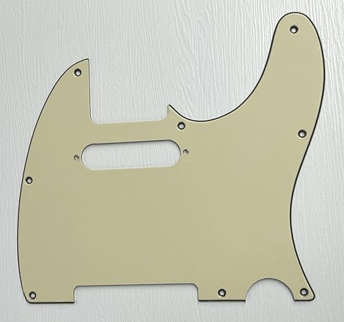 ピックガード フィット フェンダー テレ 1962 ストラトキャスター ピックアップ スタイル ギター用 (3 プライ ヴィンテージ イエロー)